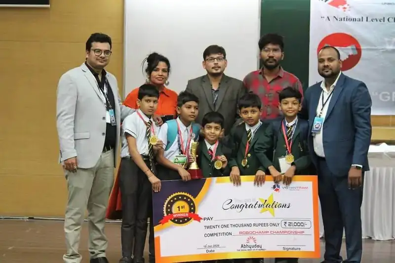 Championship trophies for Innovation, IoT and RoboTeam